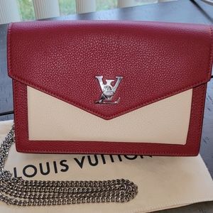 Louis Vuitton Pochette Mylockme in wine & cream